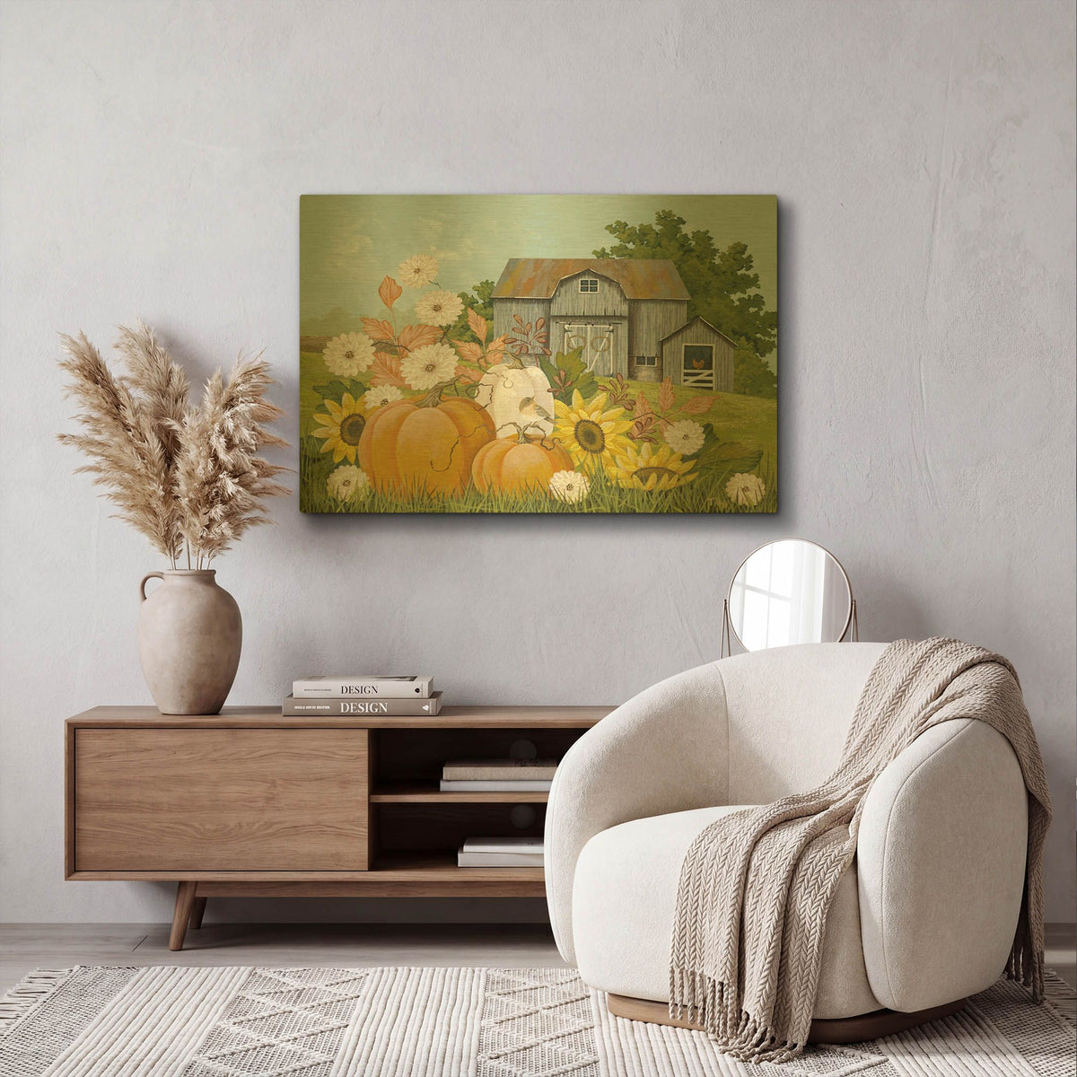 'Fall is in the Air' By Tanya Nyp Gold Metal Wall Art