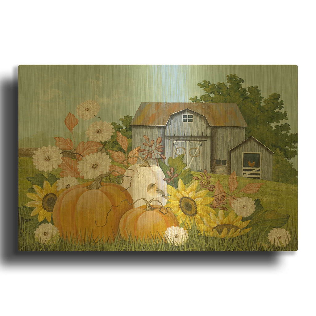 'Fall is in the Air' By Tanya Nyp Gold Metal Wall Art