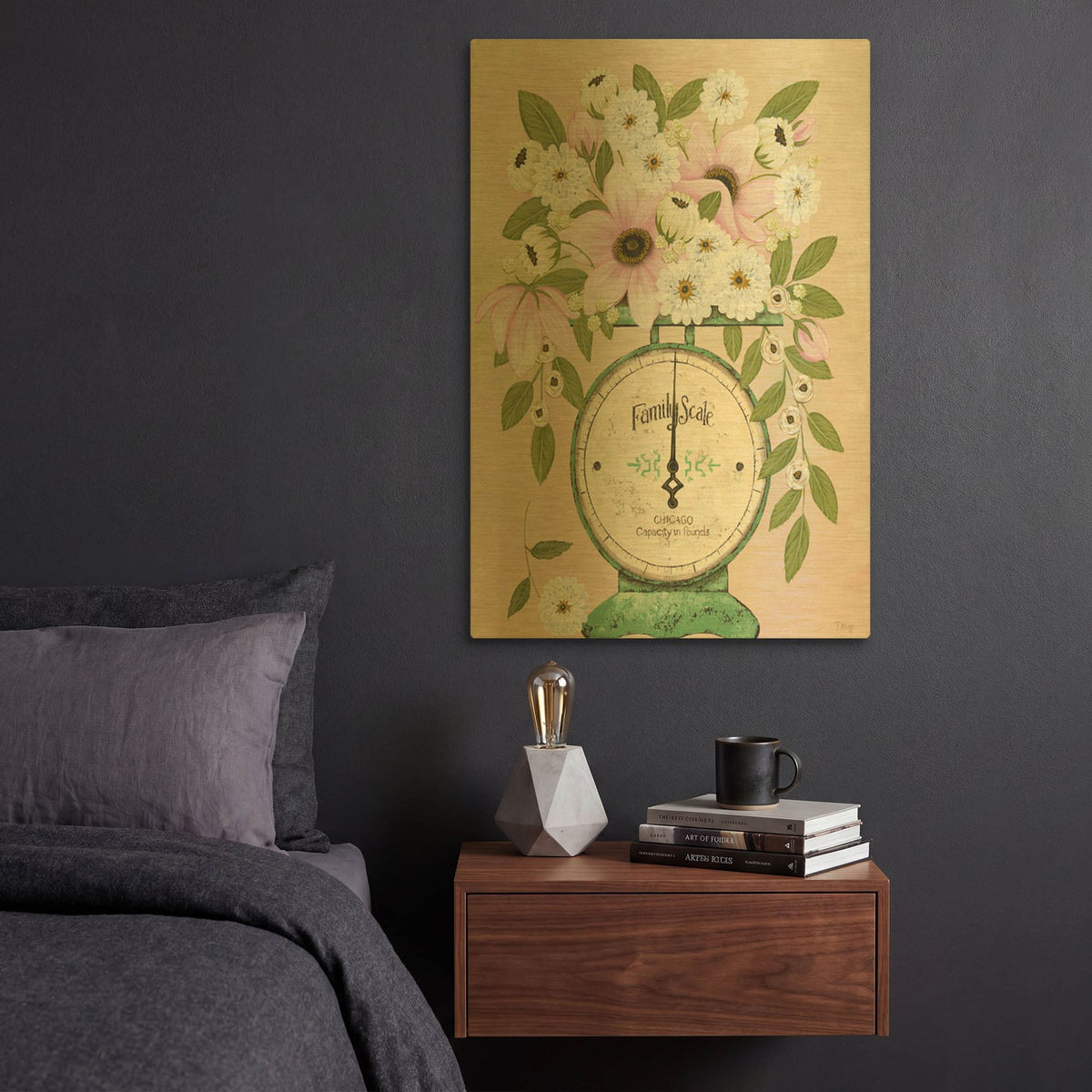 'Family Scale' By Tanya Nyp Gold Metal Wall Art