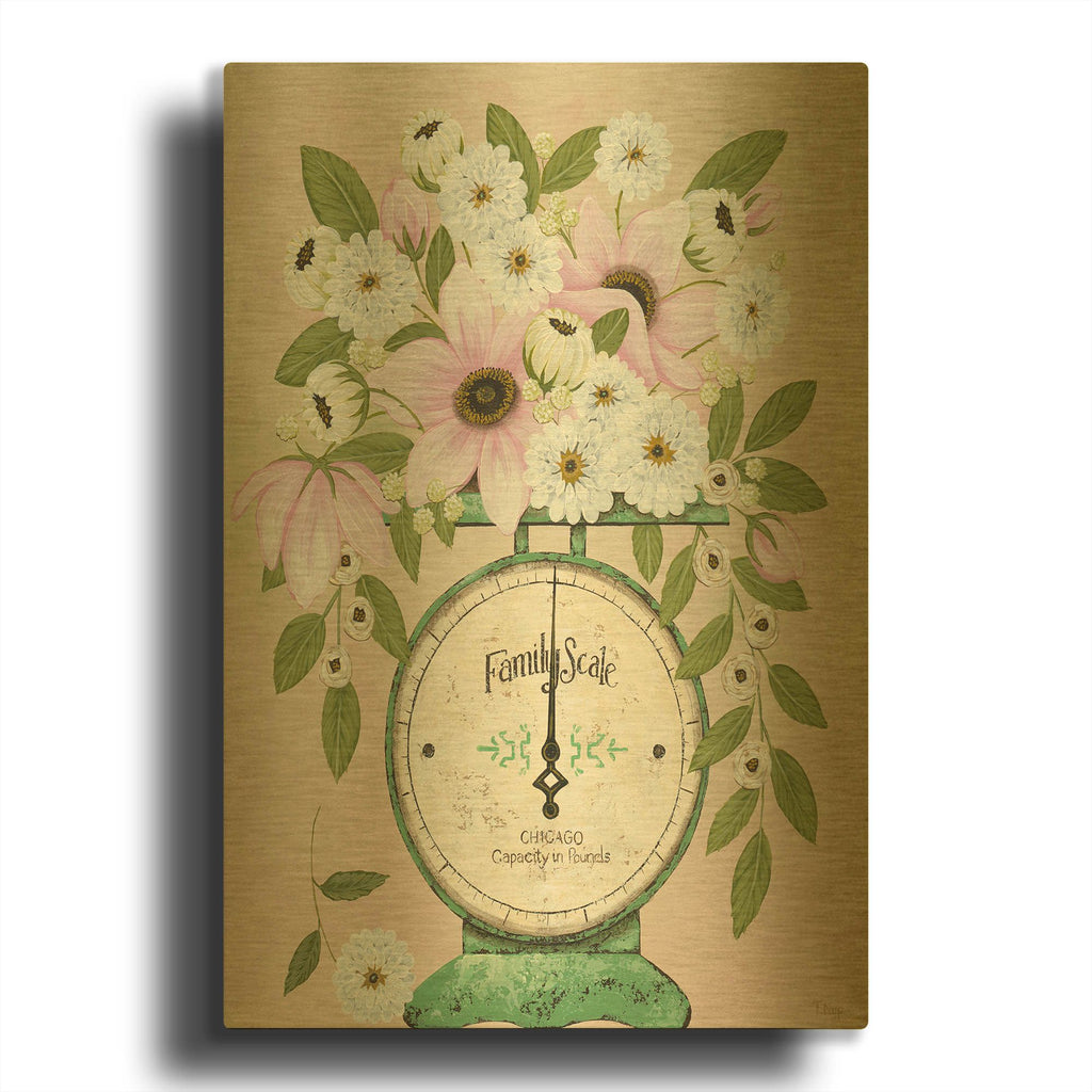 'Family Scale' By Tanya Nyp Gold Metal Wall Art