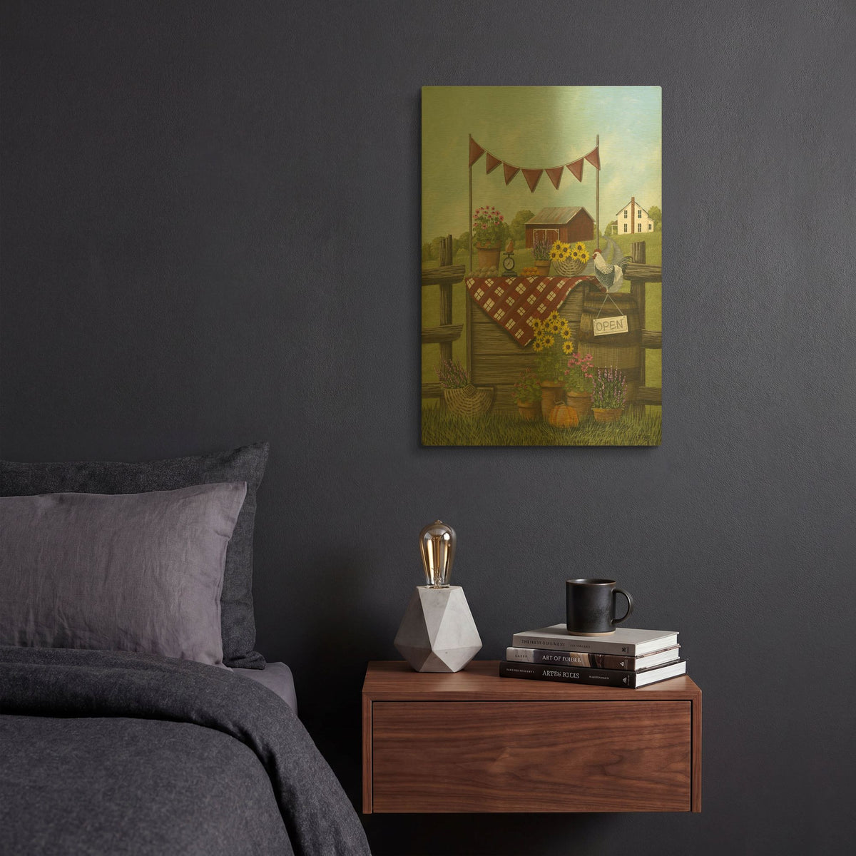 'Farmstand' By Tanya Nyp Gold Metal Wall Art