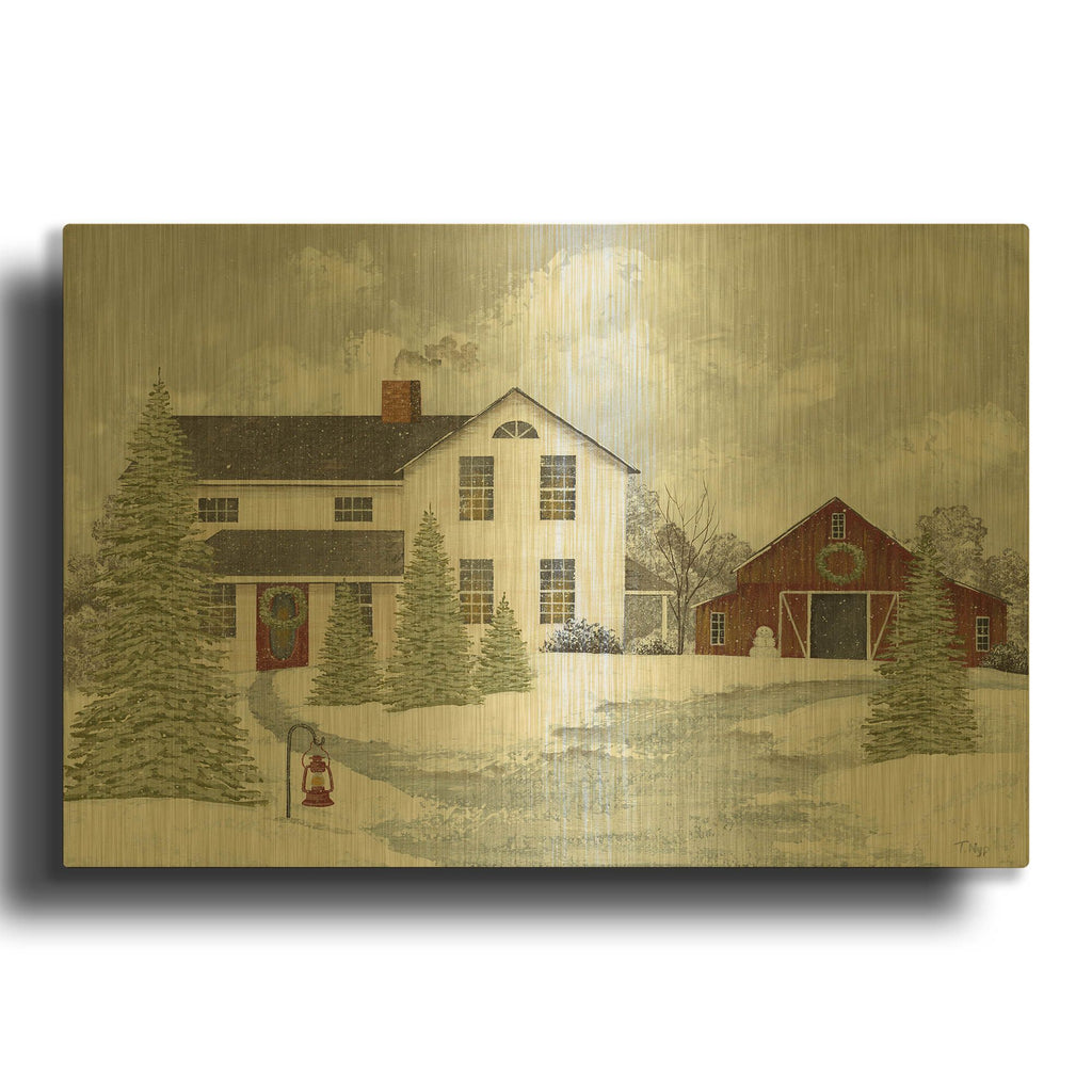 'Home for Christmas' By Tanya Nyp Gold Metal Wall Art