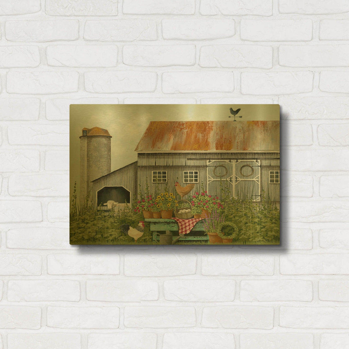 'Summer Bounty' By Tanya Nyp Gold Metal Wall Art