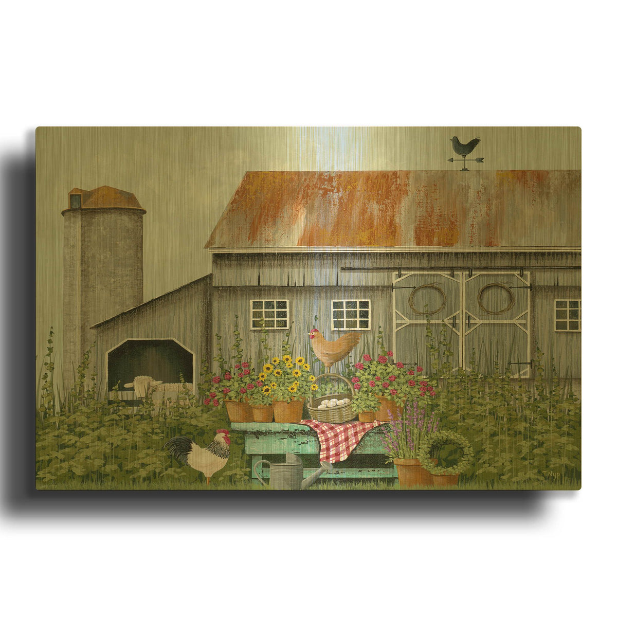 'Summer Bounty' By Tanya Nyp Gold Metal Wall Art