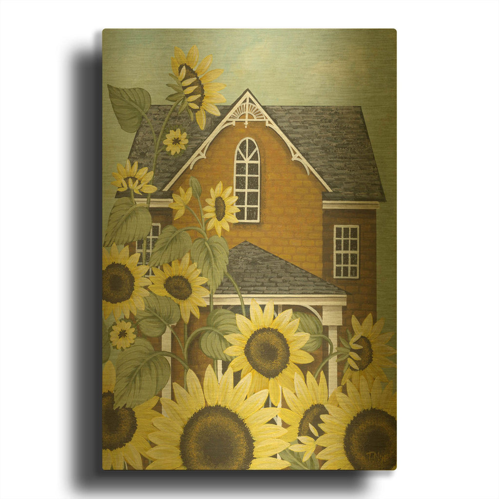 'Sunflowers' By Tanya Nyp Gold Metal Wall Art