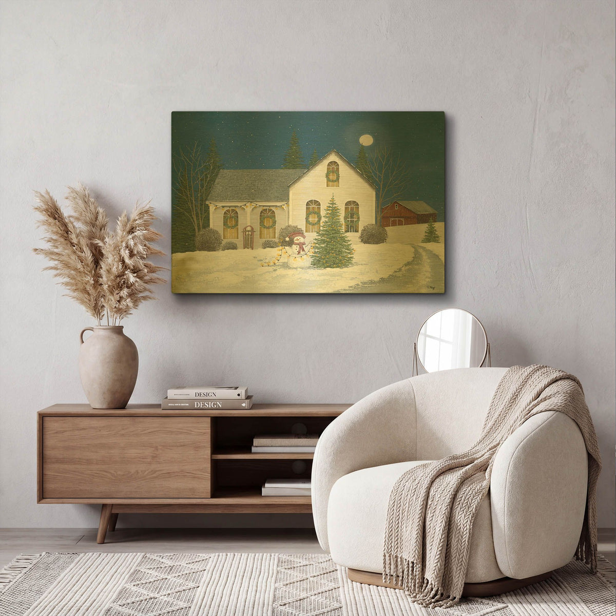 'The Night Before Christmas' By Tanya Nyp Gold Metal Wall Art