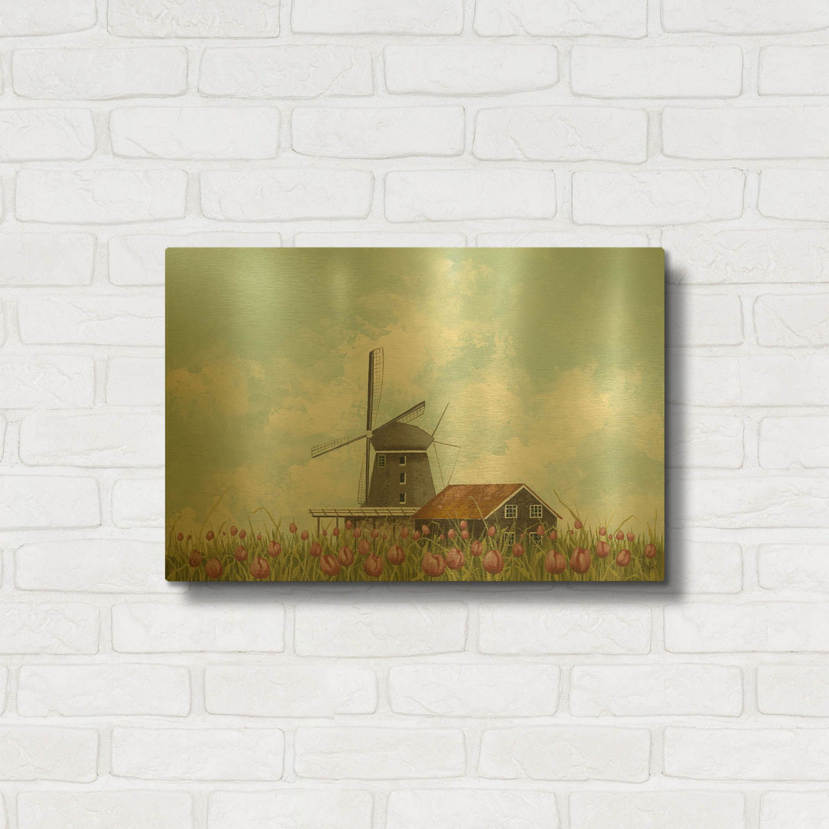 'Tulip Time' By Tanya Nyp Gold Metal Wall Art