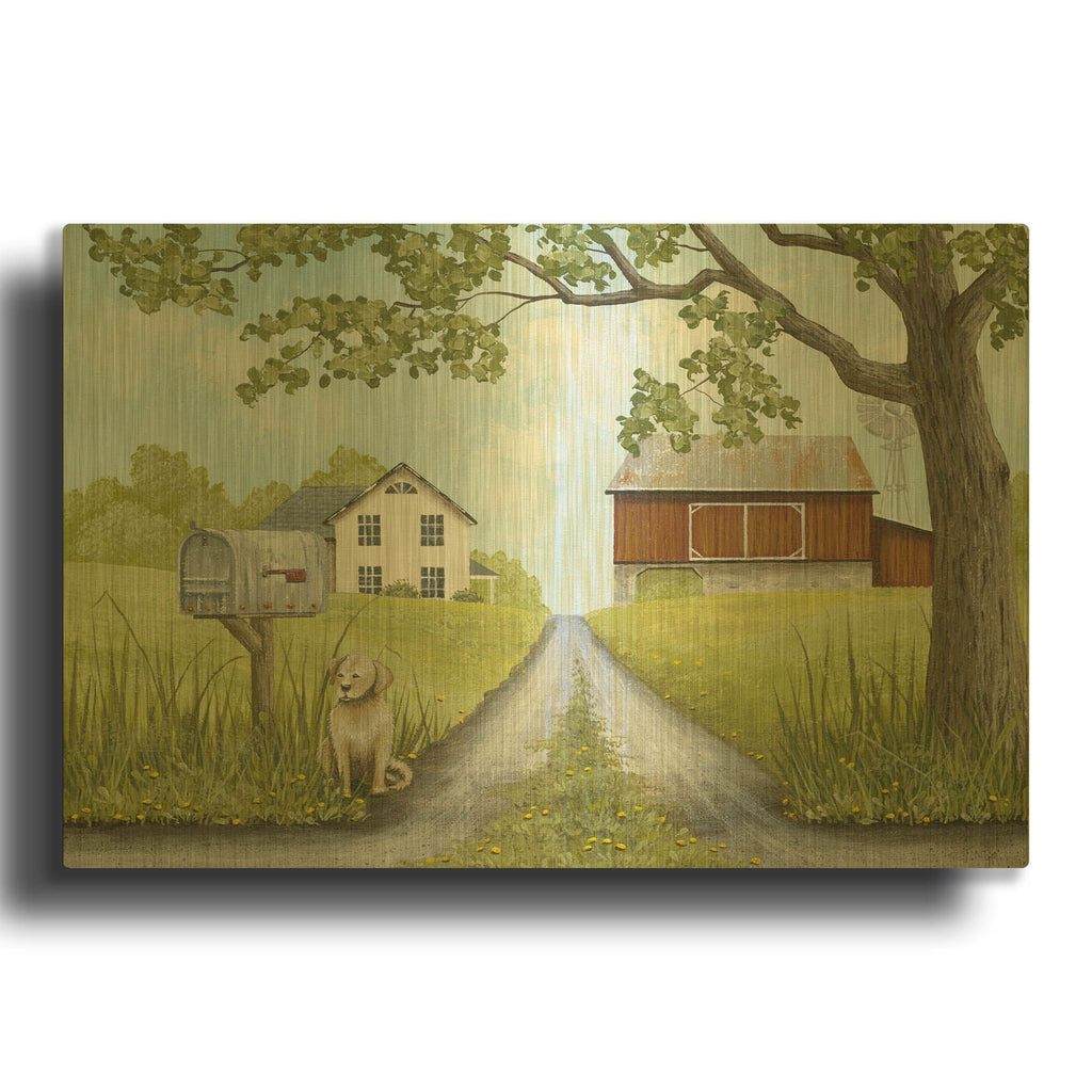 'Waiting for the Mailman' By Tanya Nyp Gold Metal Wall Art