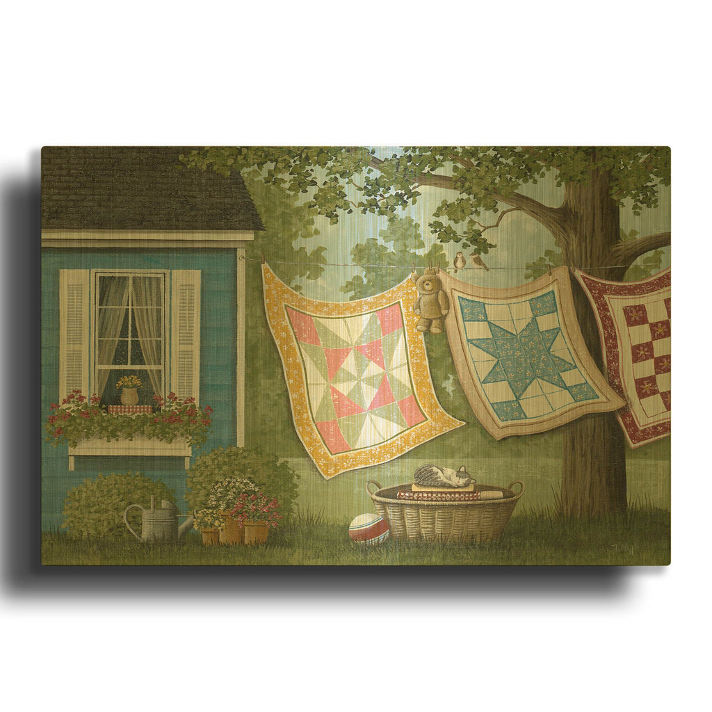 'Wash Day' By Tanya Nyp Gold Metal Wall Art