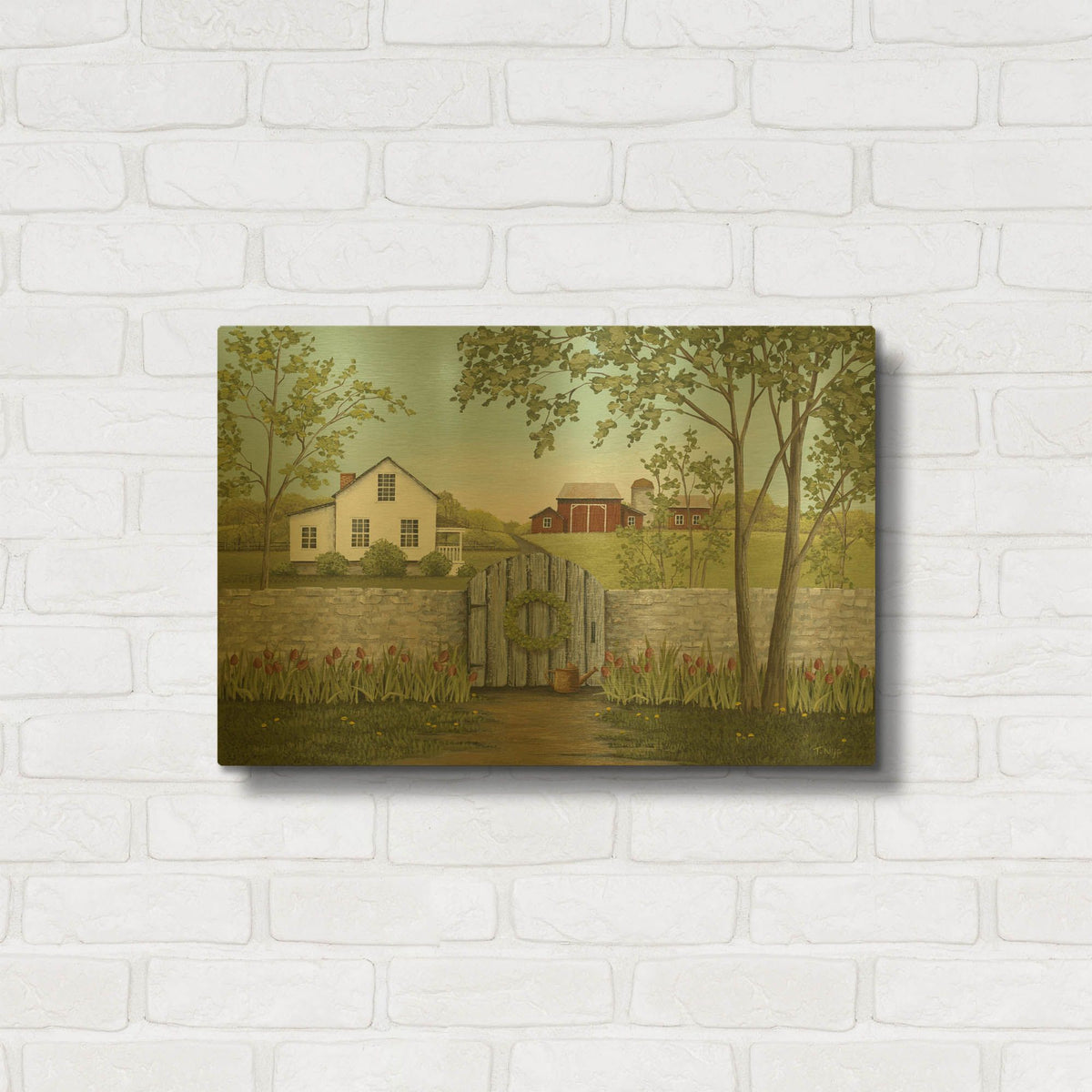 'Welcome Home' By Tanya Nyp Gold Metal Wall Art