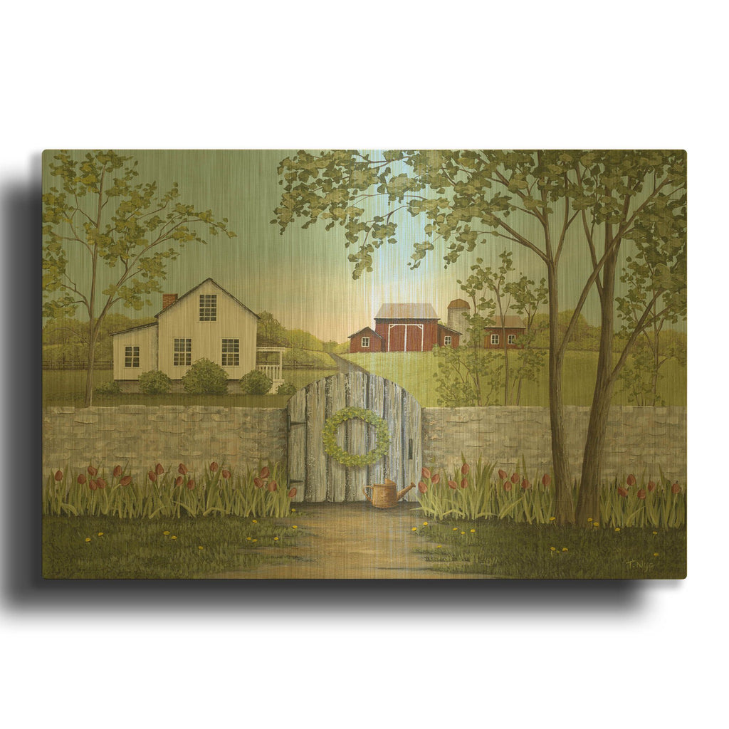 'Welcome Home' By Tanya Nyp Gold Metal Wall Art