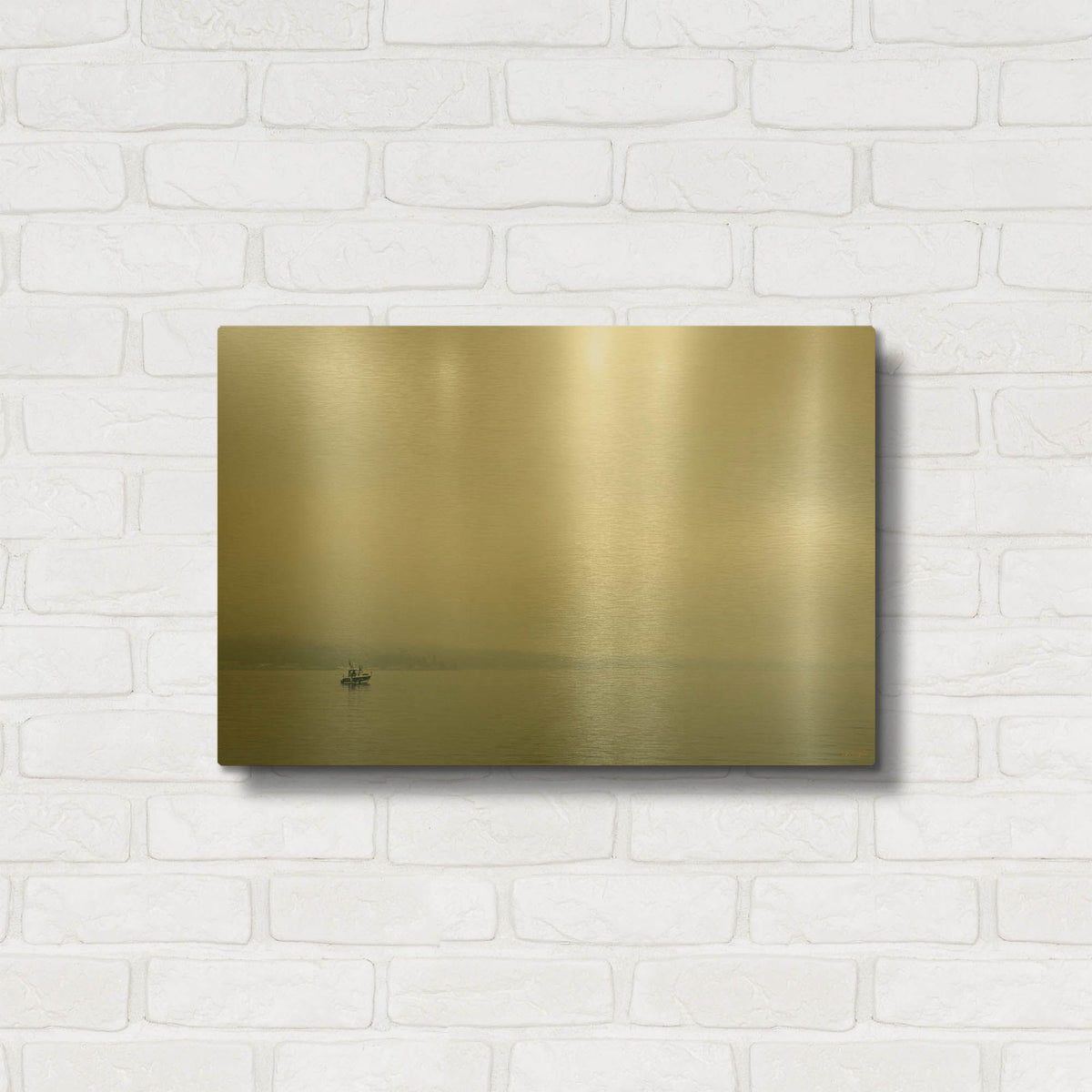 'Alone In The Still' By Life BeautifuLEE Gold Metal Wall Art