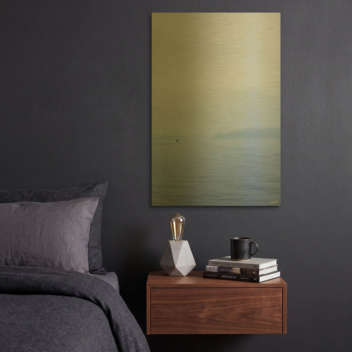 'Away To The Mist' By Life BeautifuLEE Gold Metal Wall Art
