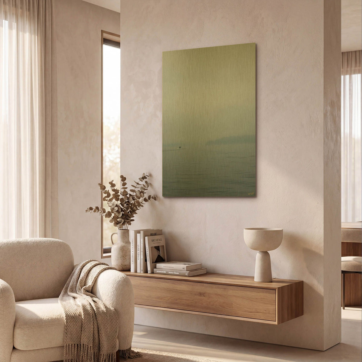 'Away To The Mist' By Life BeautifuLEE Gold Metal Wall Art