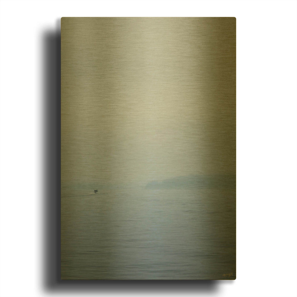 'Away To The Mist' By Life BeautifuLEE Gold Metal Wall Art