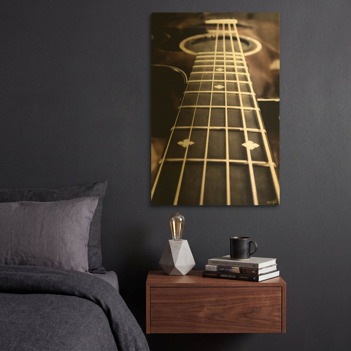'Back to Acoustic' By Life BeautifuLEE Gold Metal Wall Art