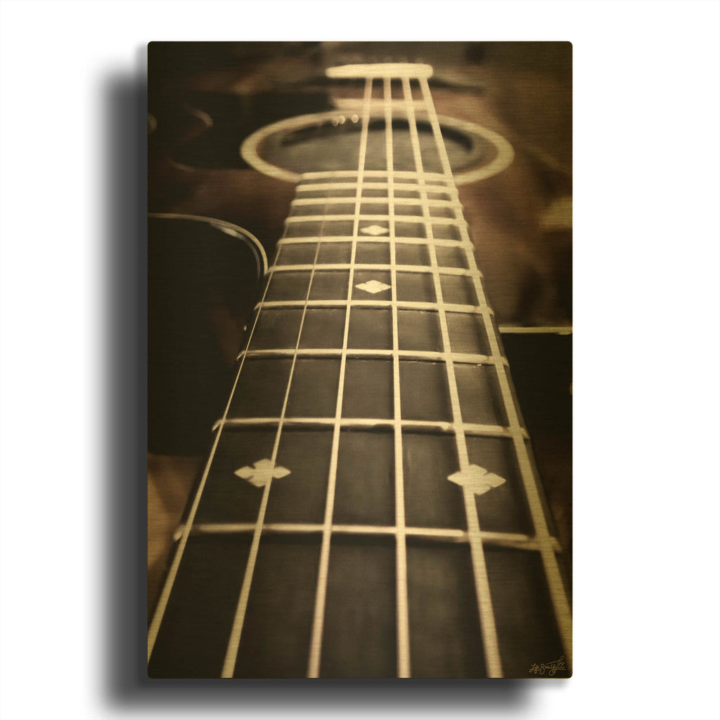 'Back to Acoustic' By Life BeautifuLEE Gold Metal Wall Art