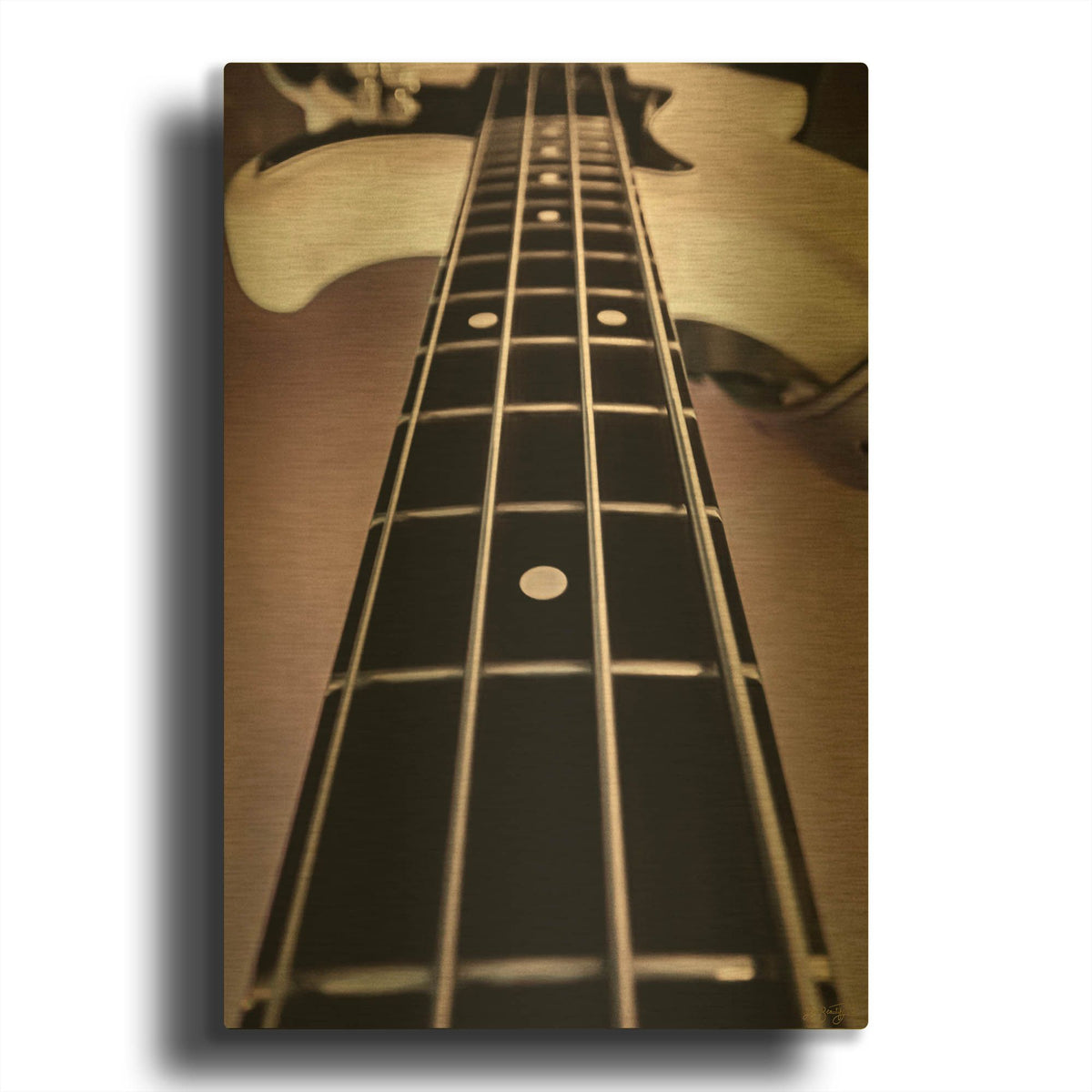 'Bass Pink and Purple' By Life BeautifuLEE Gold Metal Wall Art