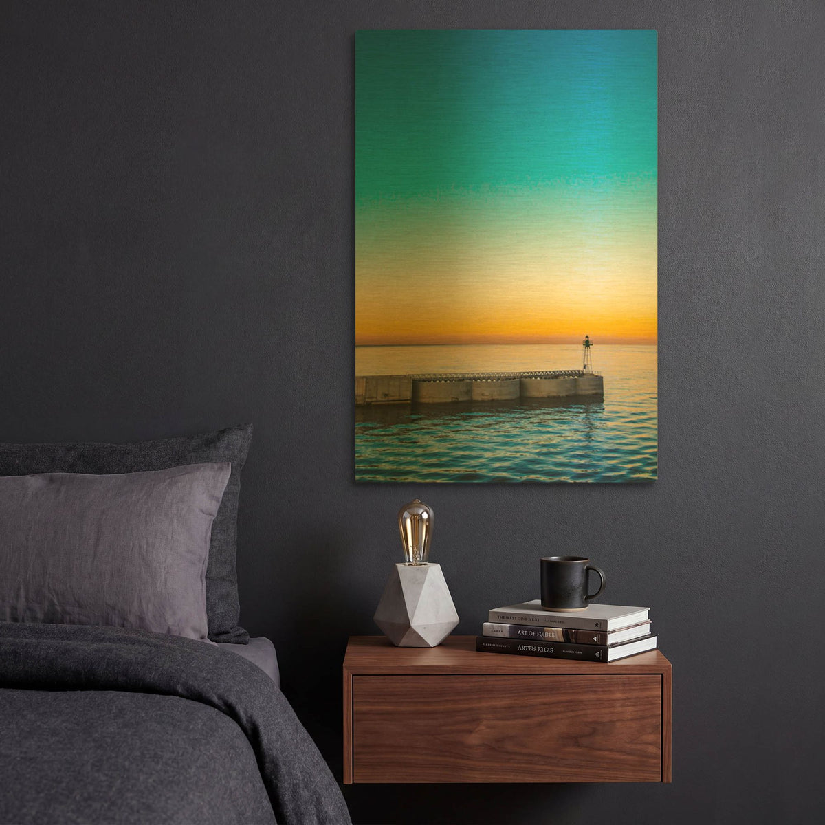 'Beacon in Color' By Life BeautifuLEE Gold Metal Wall Art