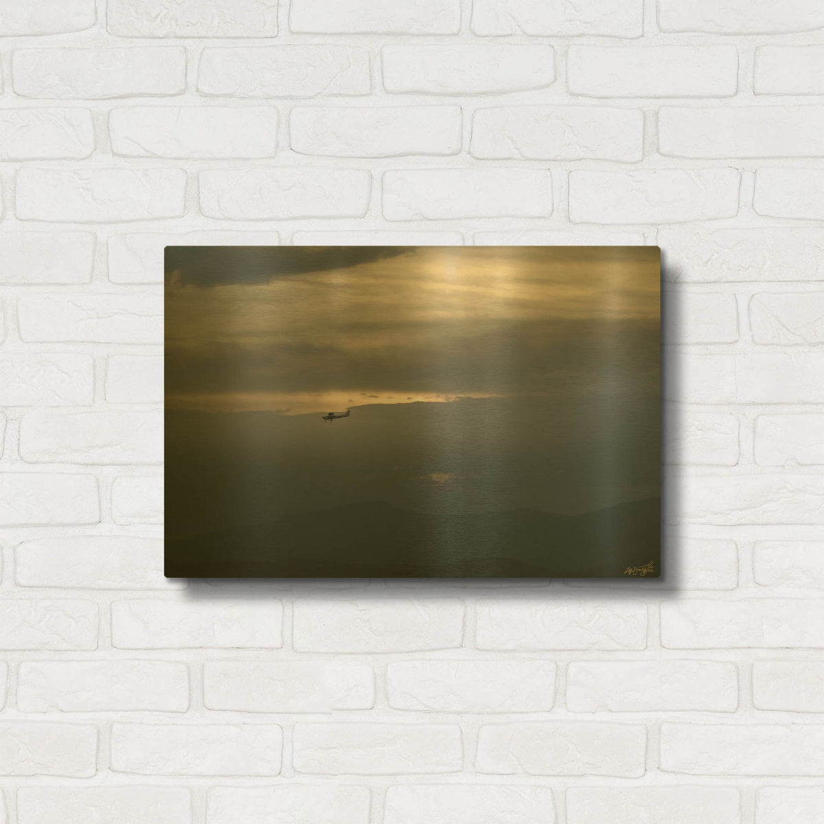 'Beautiful Flight' By Life BeautifuLEE Gold Metal Wall Art