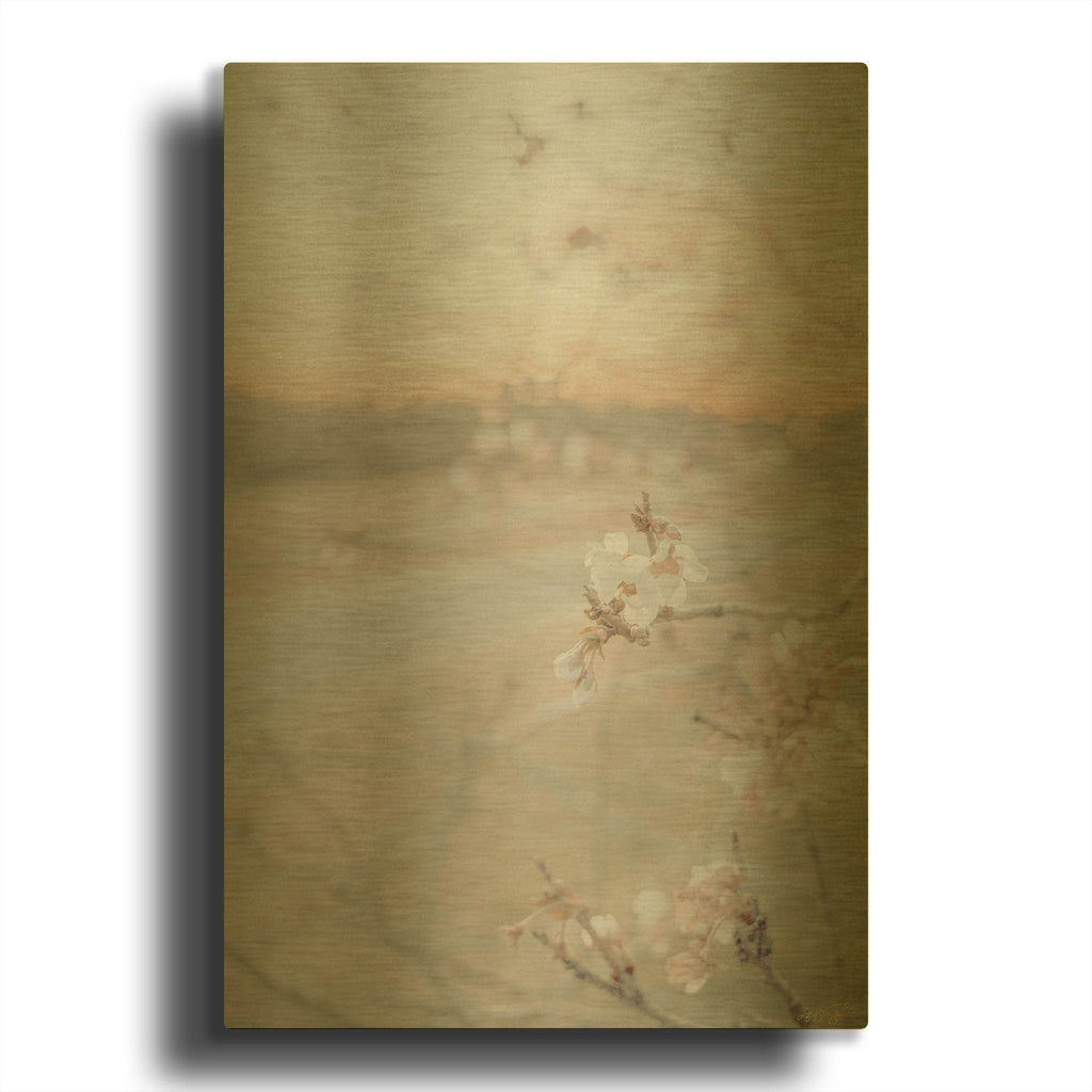 'Blossom at Sunset' By Life BeautifuLEE Gold Metal Wall Art
