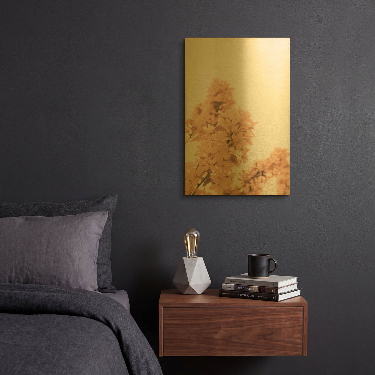 'Blossom Tree Peach Fuzz 2' By Life BeautifuLEE Gold Metal Wall Art