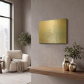'Blue Glassed Cotton' By Life BeautifuLEE Gold Metal Wall Art