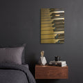 'Blue Light Keys' By Life BeautifuLEE Gold Metal Wall Art