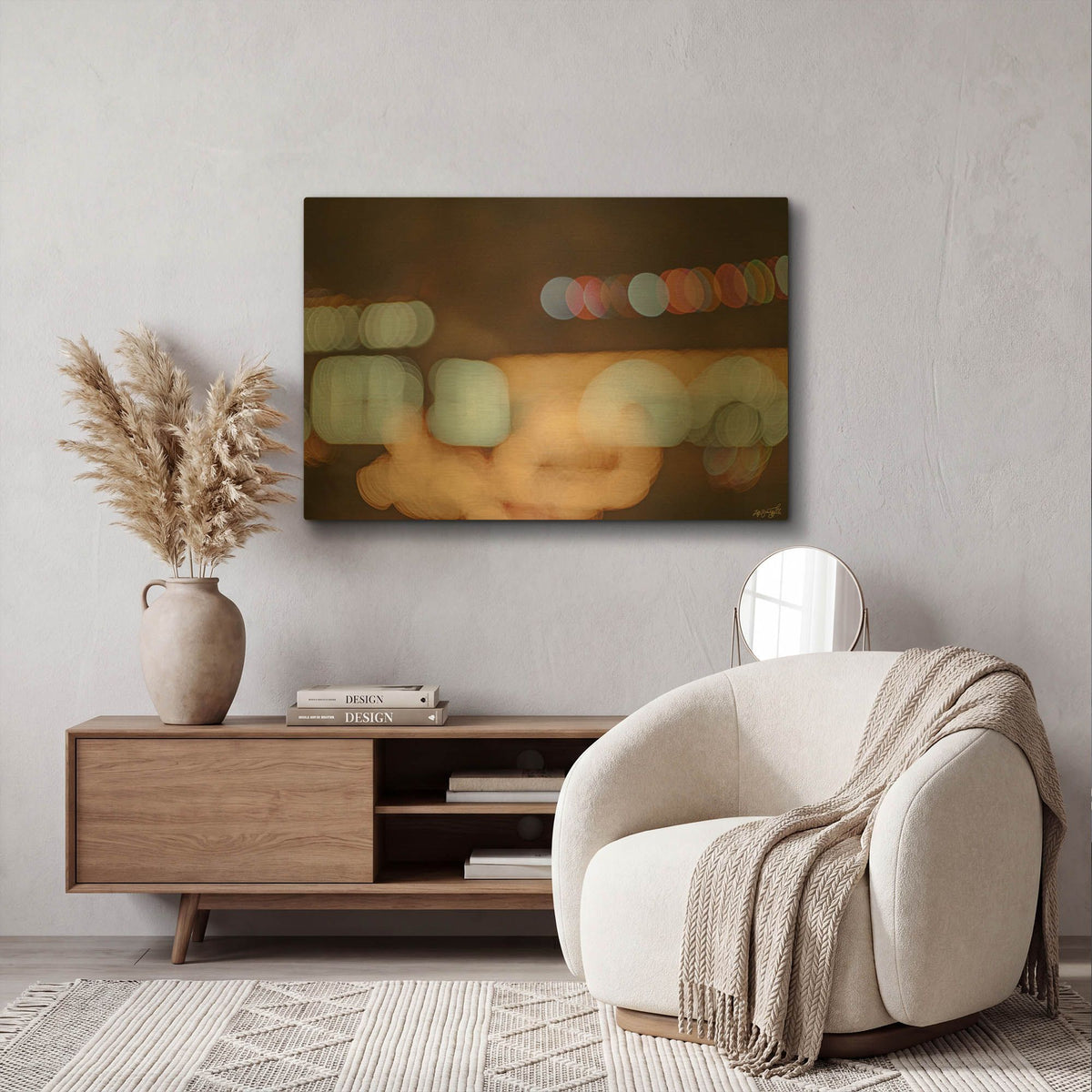 'Bokeh Landscape' By Life BeautifuLEE Gold Metal Wall Art