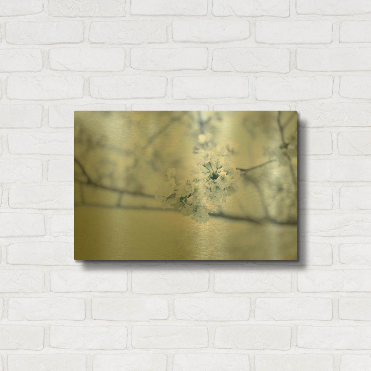 'Cherry Blossom Heaven 10' By Life BeautifuLEE Gold Metal Wall Art