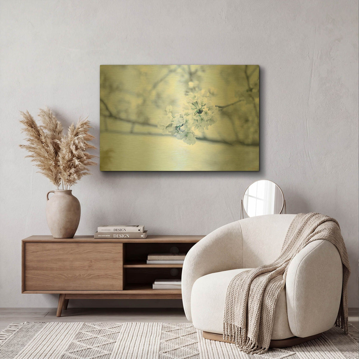 'Cherry Blossom Heaven 10' By Life BeautifuLEE Gold Metal Wall Art
