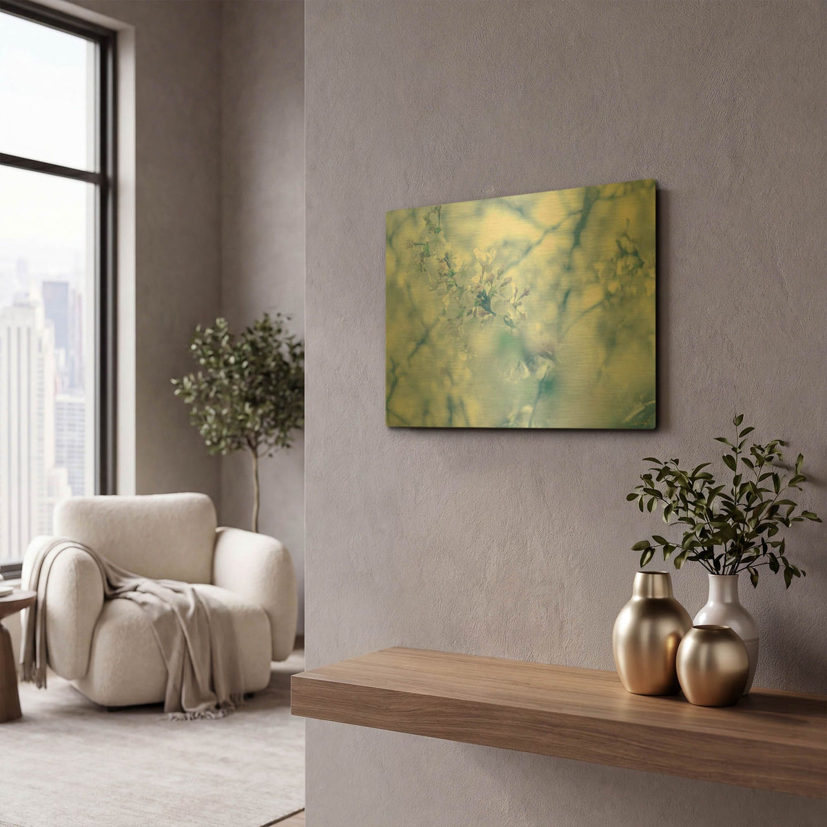 'Cherry Blossom Heaven 11' By Life BeautifuLEE Gold Metal Wall Art