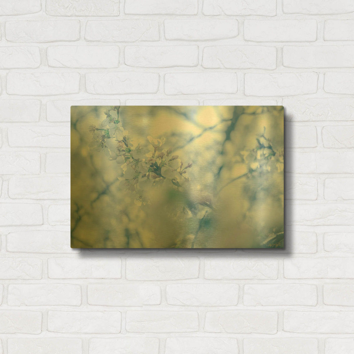 'Cherry Blossom Heaven 11' By Life BeautifuLEE Gold Metal Wall Art