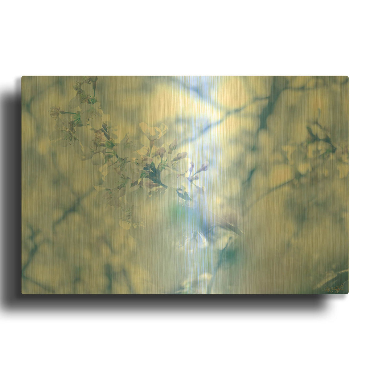 'Cherry Blossom Heaven 11' By Life BeautifuLEE Gold Metal Wall Art