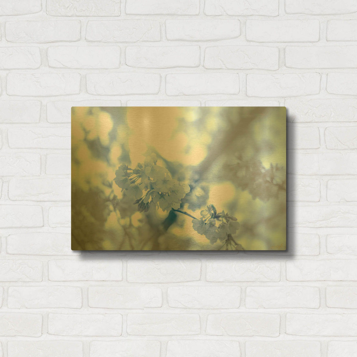'Cherry Blossom Heaven 5' By Life BeautifuLEE Gold Metal Wall Art