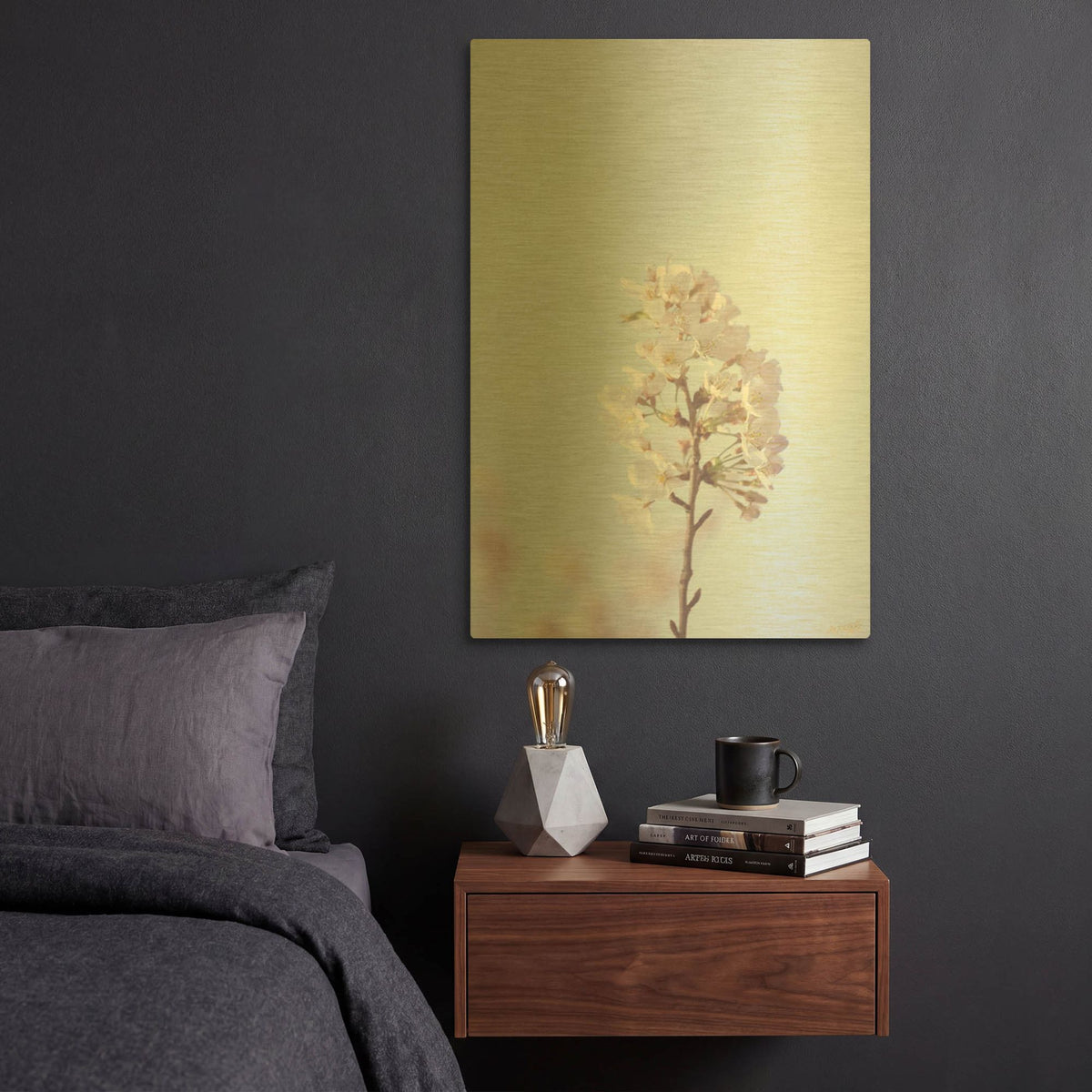 'Cherry Blossom Heaven 6' By Life BeautifuLEE Gold Metal Wall Art