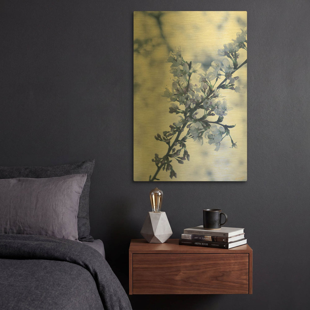 'Cherry Blossom Heaven 7' By Life BeautifuLEE Gold Metal Wall Art