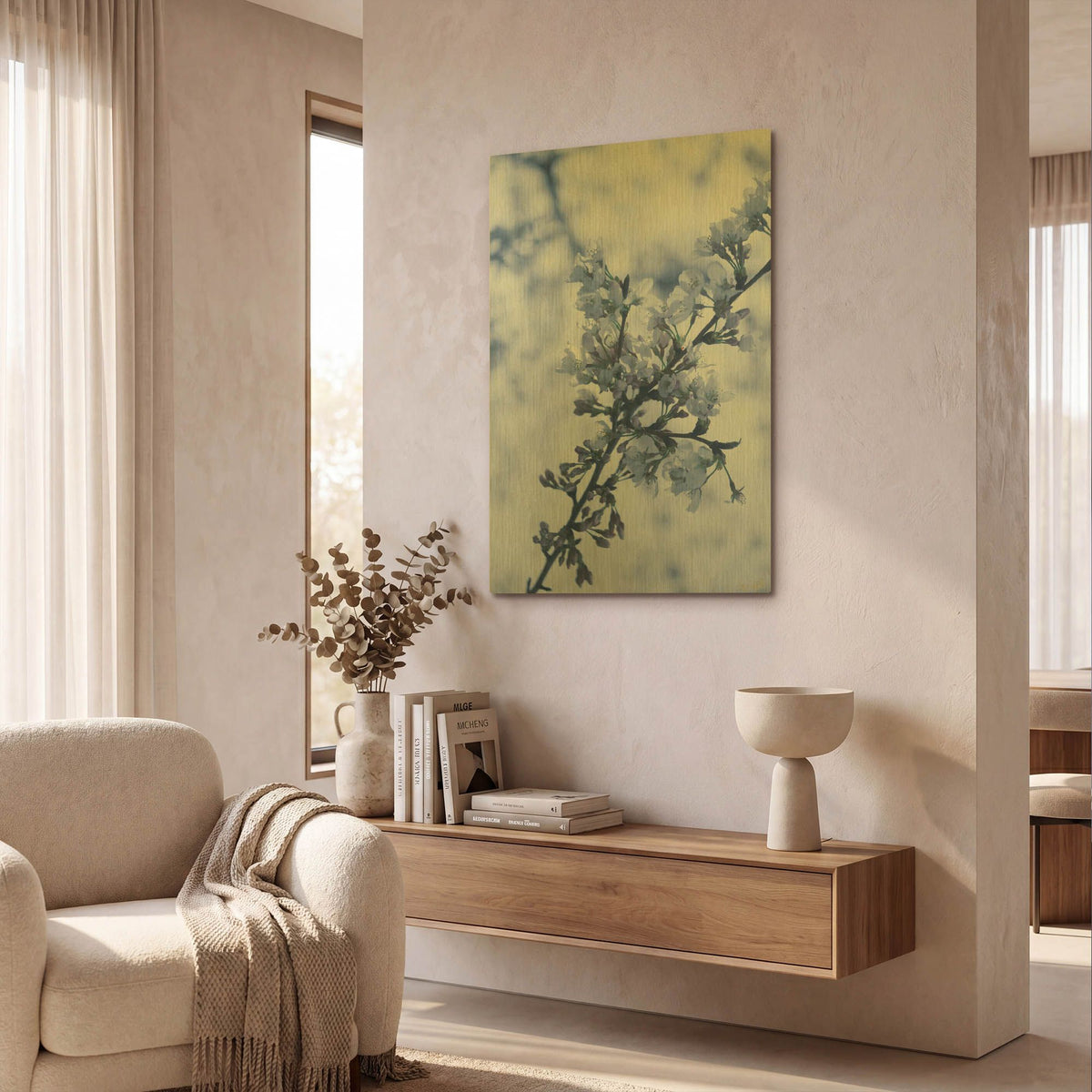 'Cherry Blossom Heaven 7' By Life BeautifuLEE Gold Metal Wall Art