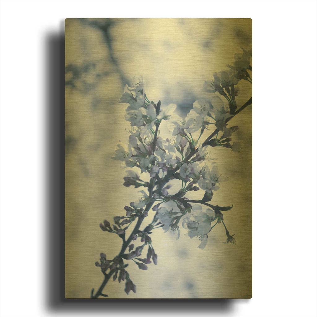 'Cherry Blossom Heaven 7' By Life BeautifuLEE Gold Metal Wall Art