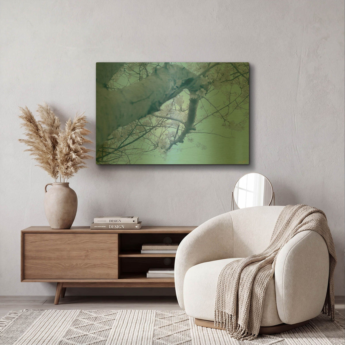 'Cherry Blossom Look Up' By Life BeautifuLEE Gold Metal Wall Art