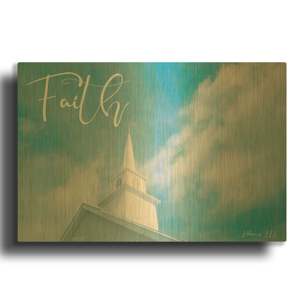 'Church - Faith 1' By Life BeautifuLEE Gold Metal Wall Art