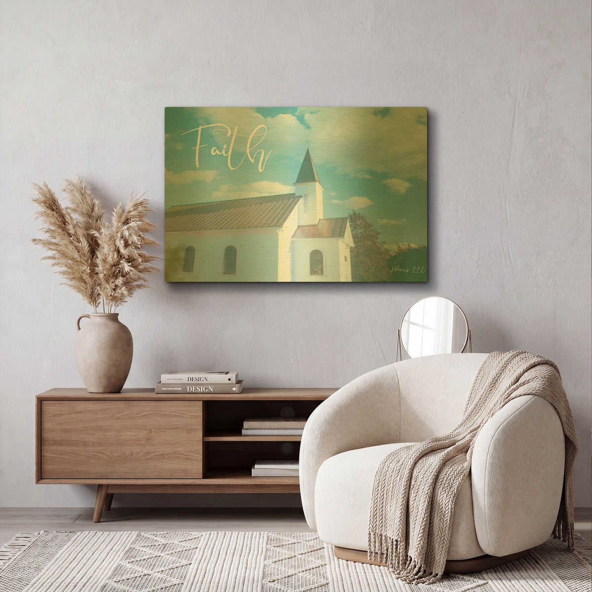 'Church - Faith 2' By Life BeautifuLEE Gold Metal Wall Art