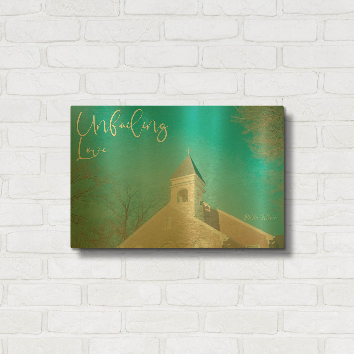 'Church - Unfailing Love' By Life BeautifuLEE Gold Metal Wall Art