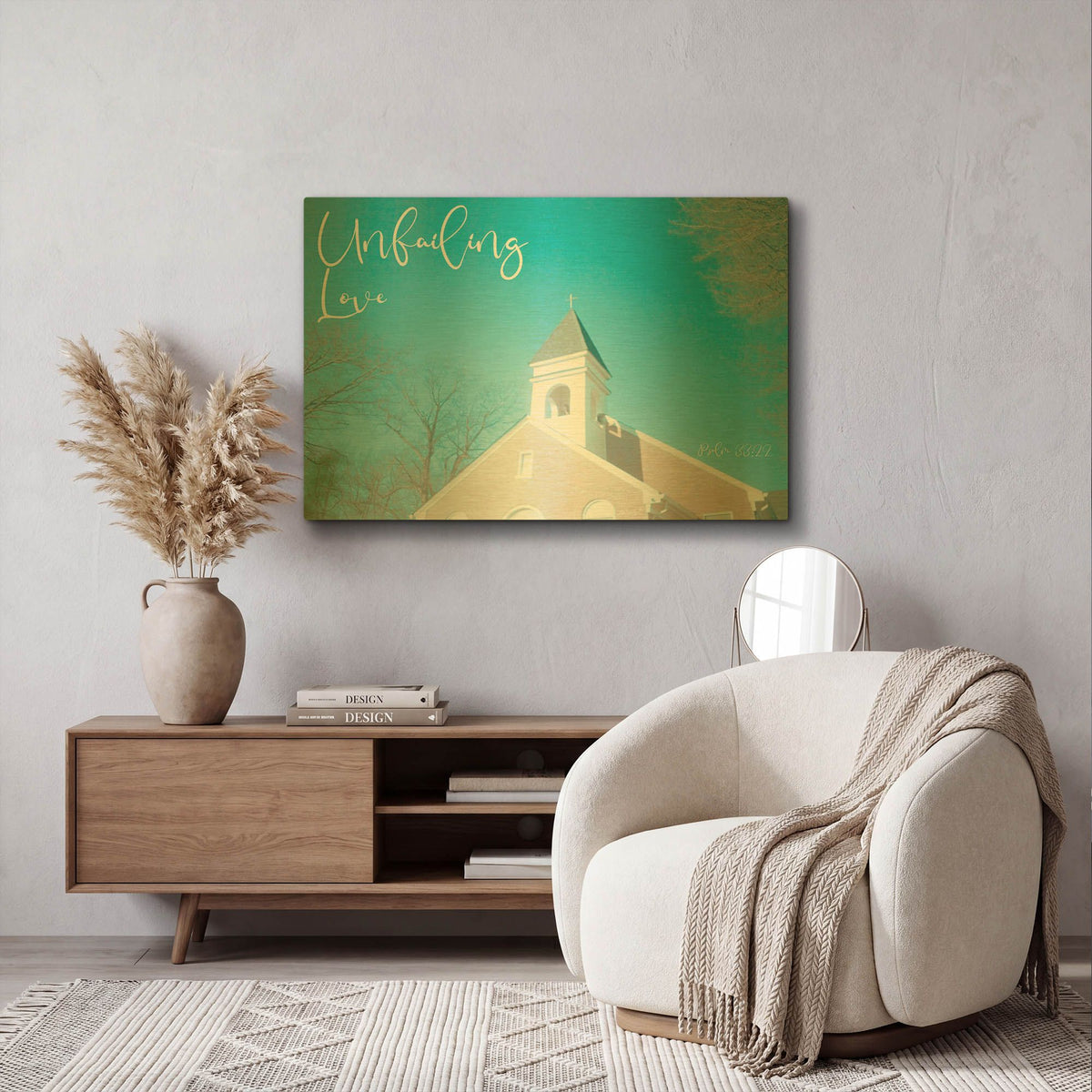 'Church - Unfailing Love' By Life BeautifuLEE Gold Metal Wall Art