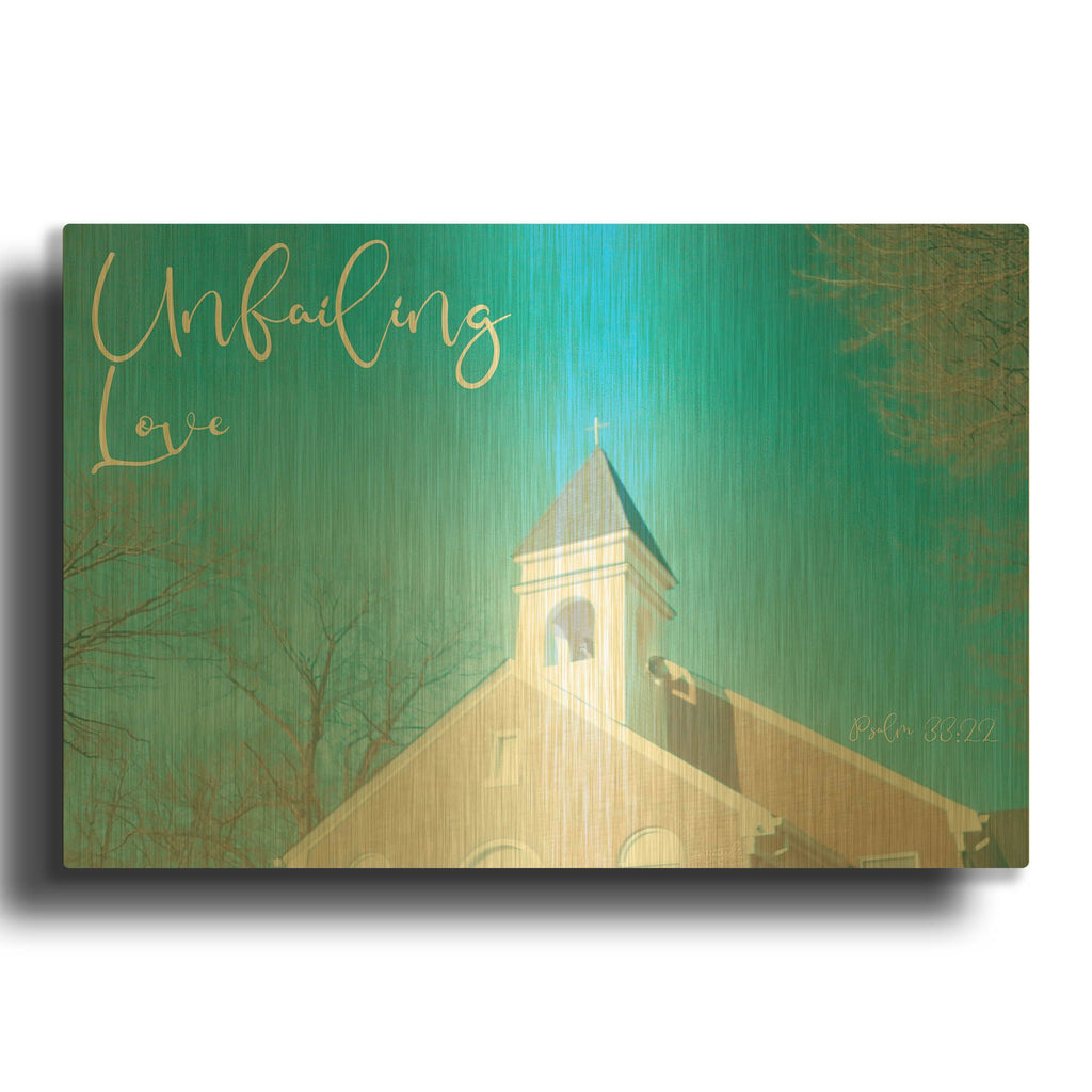 'Church - Unfailing Love' By Life BeautifuLEE Gold Metal Wall Art