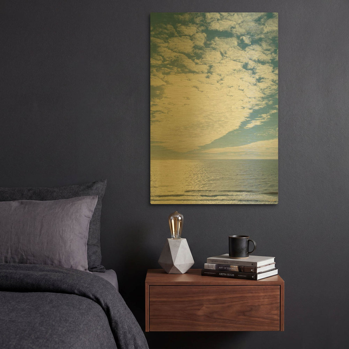 'Cloud Ocean Reaches' By Life BeautifuLEE Gold Metal Wall Art
