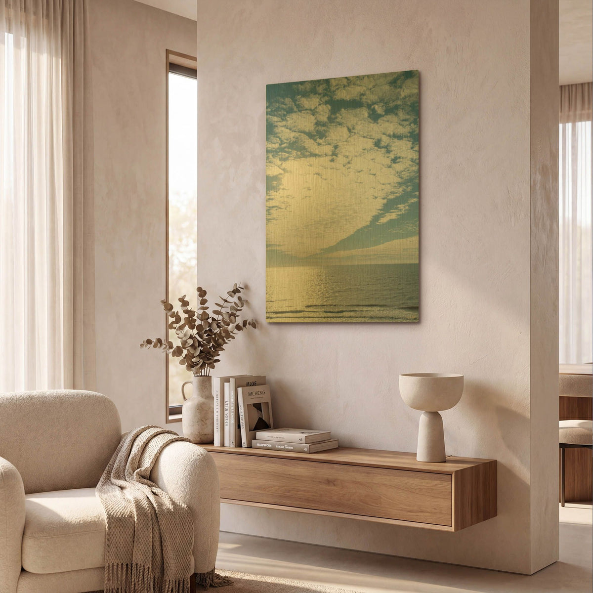 'Cloud Ocean Reaches' By Life BeautifuLEE Gold Metal Wall Art