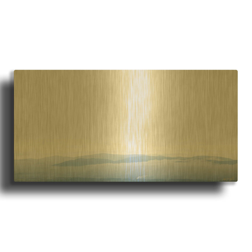 'Cloudy Hills' By Life BeautifuLEE Gold Metal Wall Art