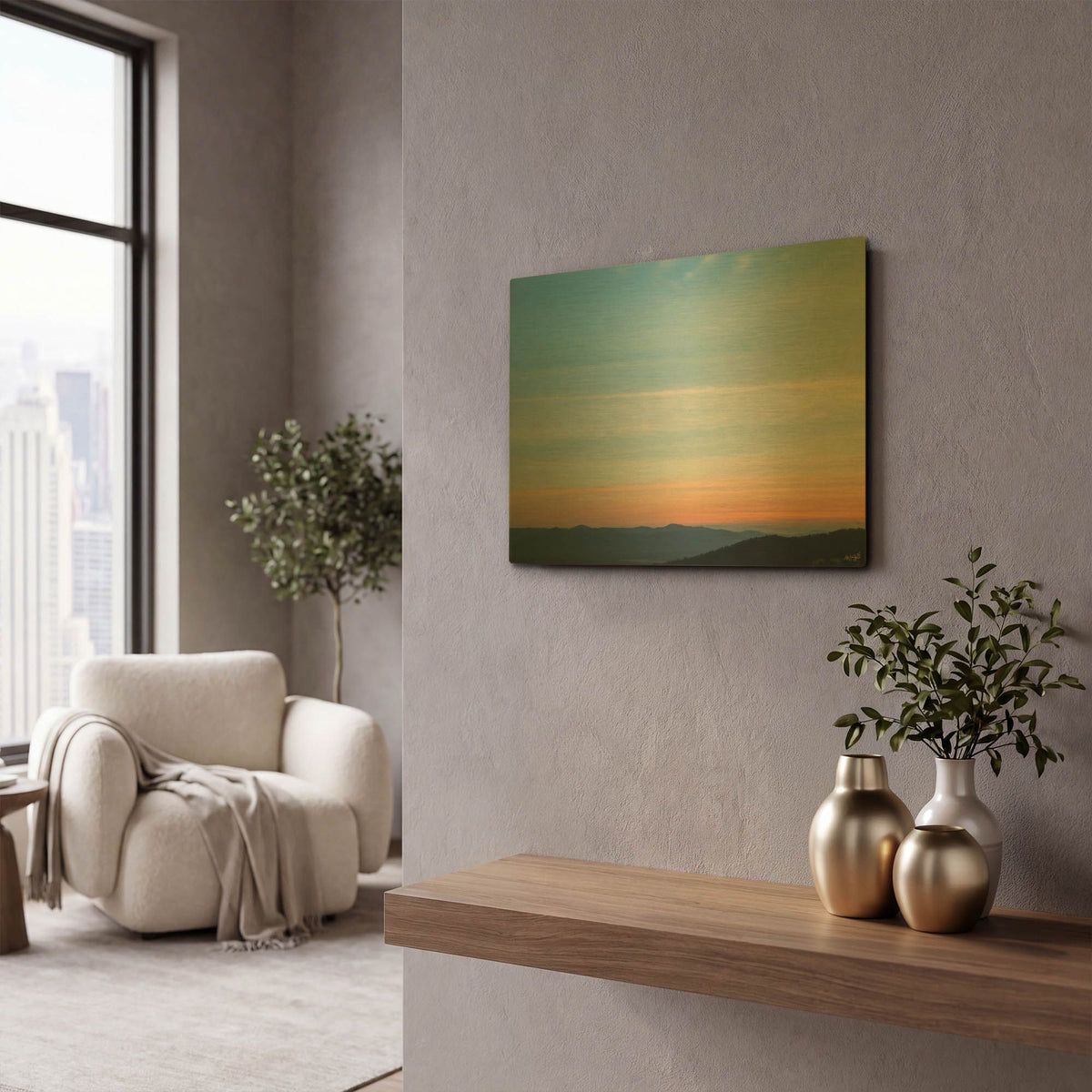 'Color Shift Evening' By Life BeautifuLEE Gold Metal Wall Art