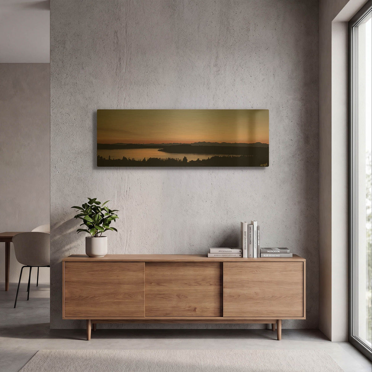 'Diffused Moments - Sunset Waters' By Life BeautifuLEE Gold Metal Wall Art